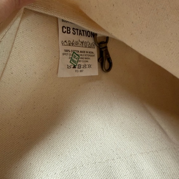 CB station canvas zip tote 17X11.5 100%cotton - Picture 6 of 6